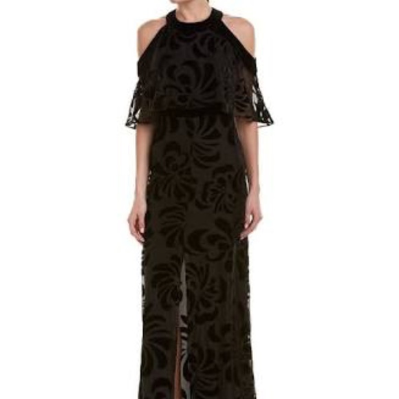 Parker Black Silk-Blend halter Gown - Picture 2 of 10